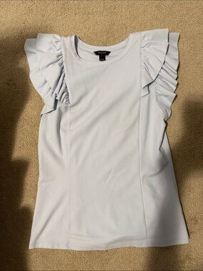 RW&Co Light blue Ruffle Sleeve Tank Top